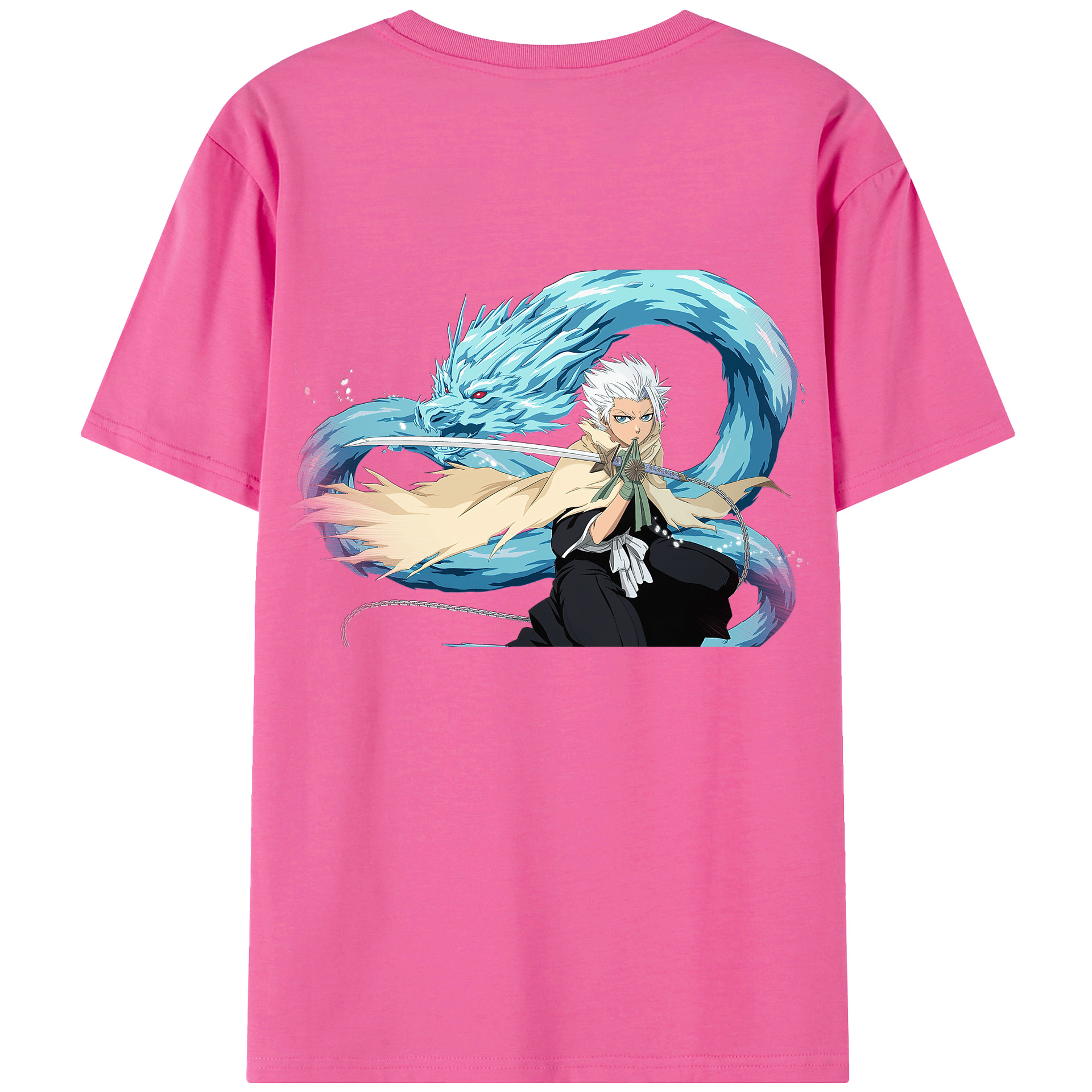 （画像用） ブリーチ 日番谷冬獅郎（ひつがや とうしろう） BLEACH Hitsugaya Toushirou レディース半袖Tシャツ(バックプリント)